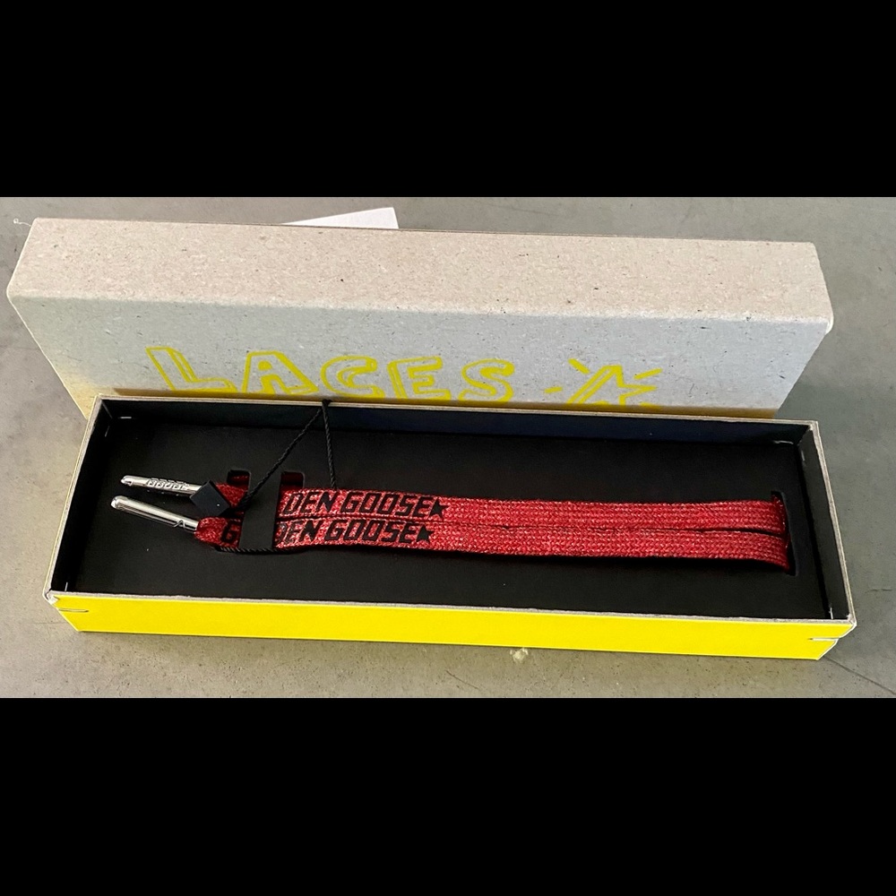 Golden Goose Sneaker Laces 75 CM; color Rosso Logato